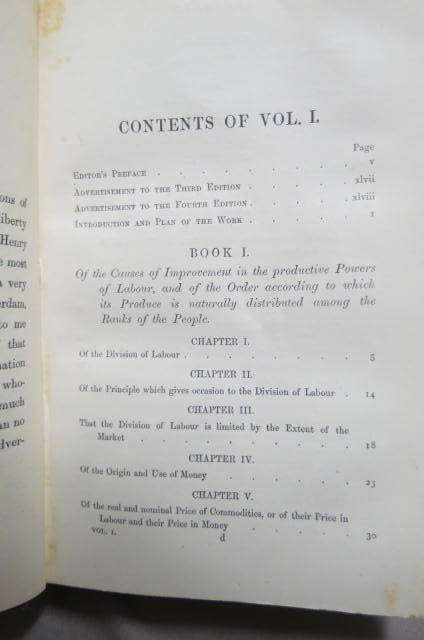 Adam Smith. An inquiry into the Nature and Causes of the Wealth of Nations. 1869. Ed J E T Rogers